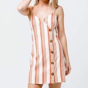 Button Front Stripe Dress